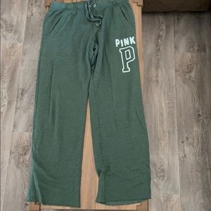 Victoria’s Secret pink green drawstring pants